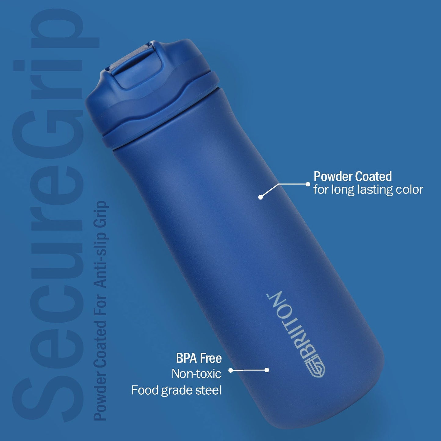 Briiton Hybec 600ml | Stainless Steel Water Bottle | Hot & Cold -
