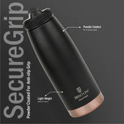 Briiton Oceano 1000ml | Stainless Steel Water Bottle | Copper Coated Vacuum Insulation | Hot & Cold Thermos -