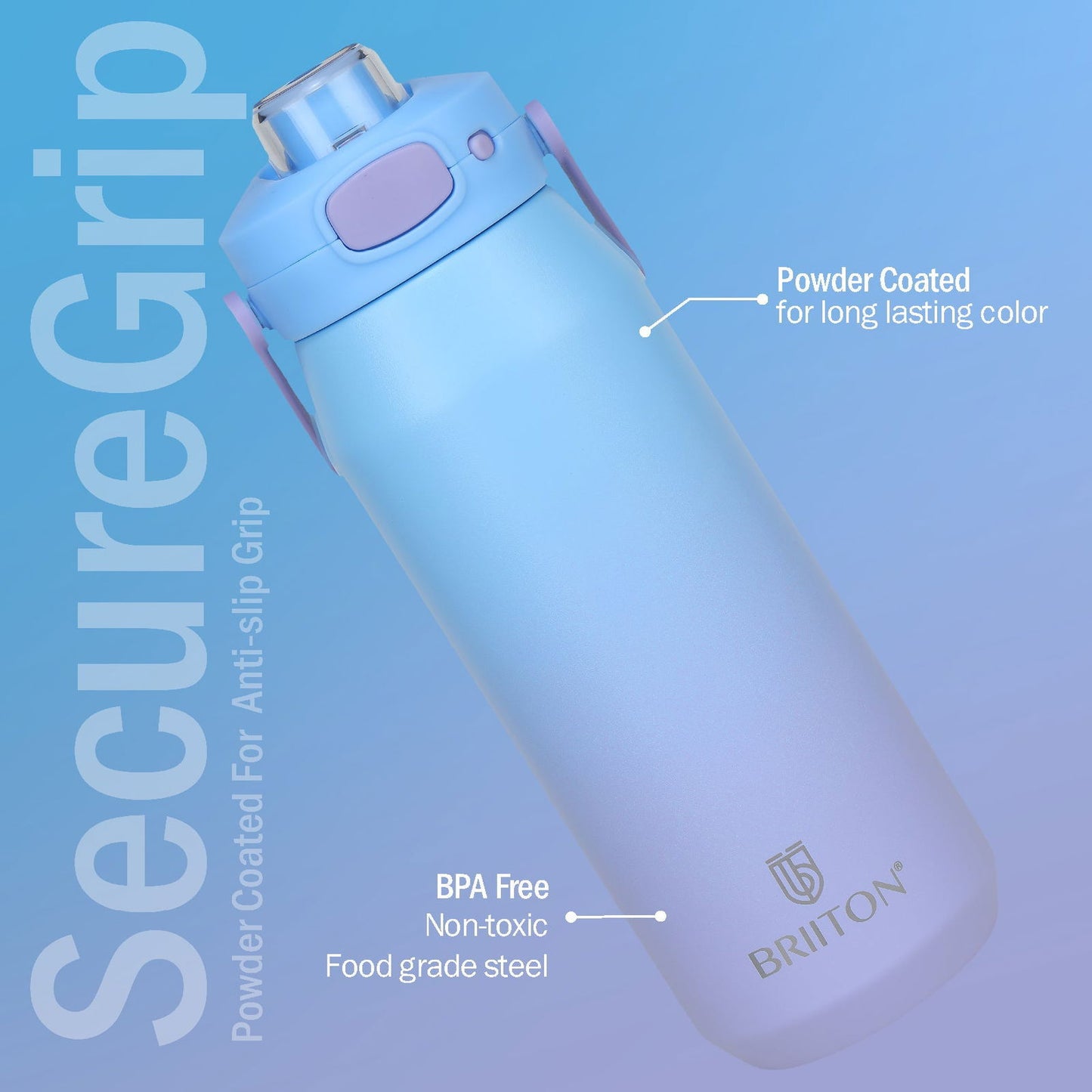 Britton Costa | Double Wall Stainless Steel Water Bottle | Leakproof -