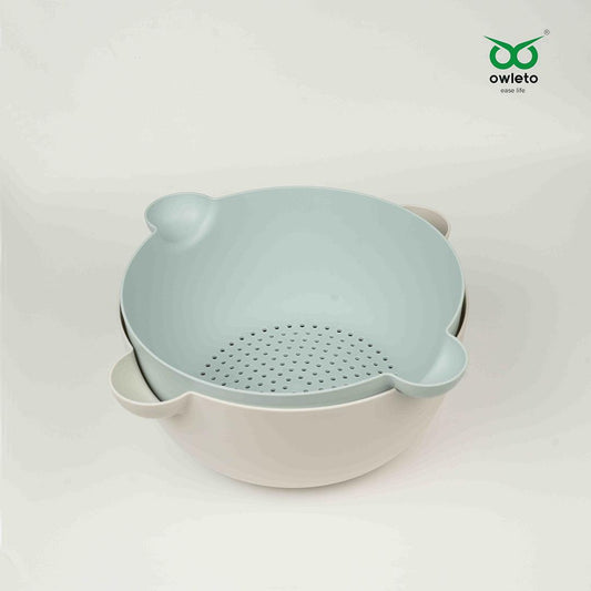 2-in-1 Fruit Vegetable Strainer-Double Layer Drain Basket - online shopping site