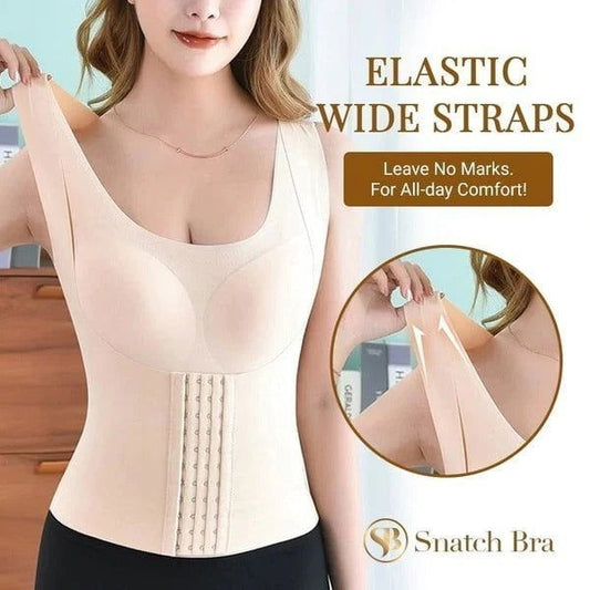 3 in 1 Waist Trainer Bra, Women's Waist Buttoned Bra Shapewear - 