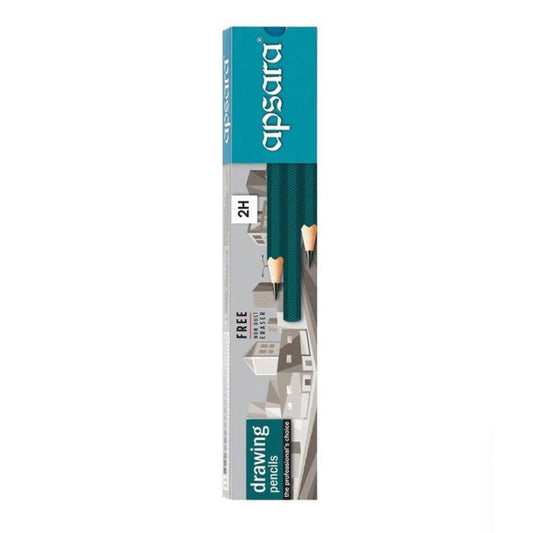 Apsara Drawing Pencils, 2H - Pack of 10 - Apsara Drawing Pencils, 2H - Pack of 10 - owleto