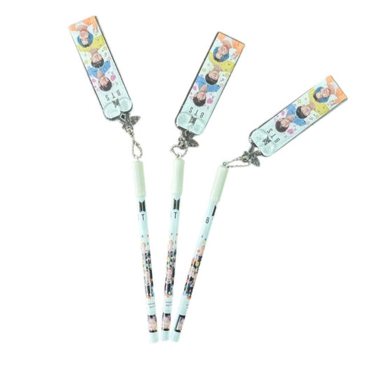 BTS Pen with ruler keychain(Set of 3) - BTS Pen with ruler keychain(Set of 3) - owleto