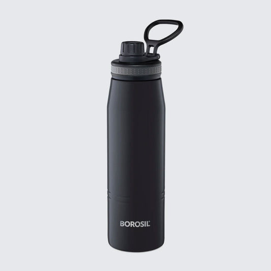 Borosil Gosports  600ml | Double Wall Stainless Steel Water Bottle | Vacuum Insulated Flask - 
