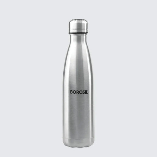 Borosil Hydra Bolt | Stainless Steel Water Bottle | Double Wall Vacuum Insulated Flask | Hot & Cold - 