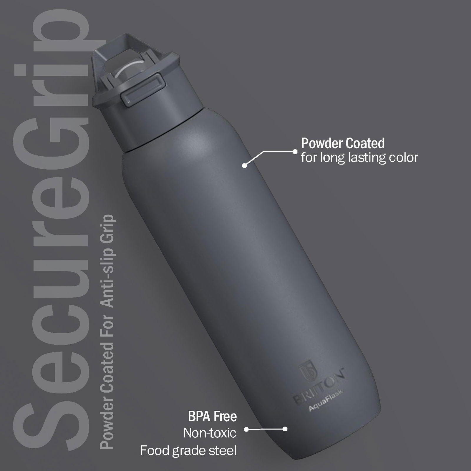 Briiton Christa  630ml | Double Wall Stainless Steel Water Bottle | Hot & Cold - 