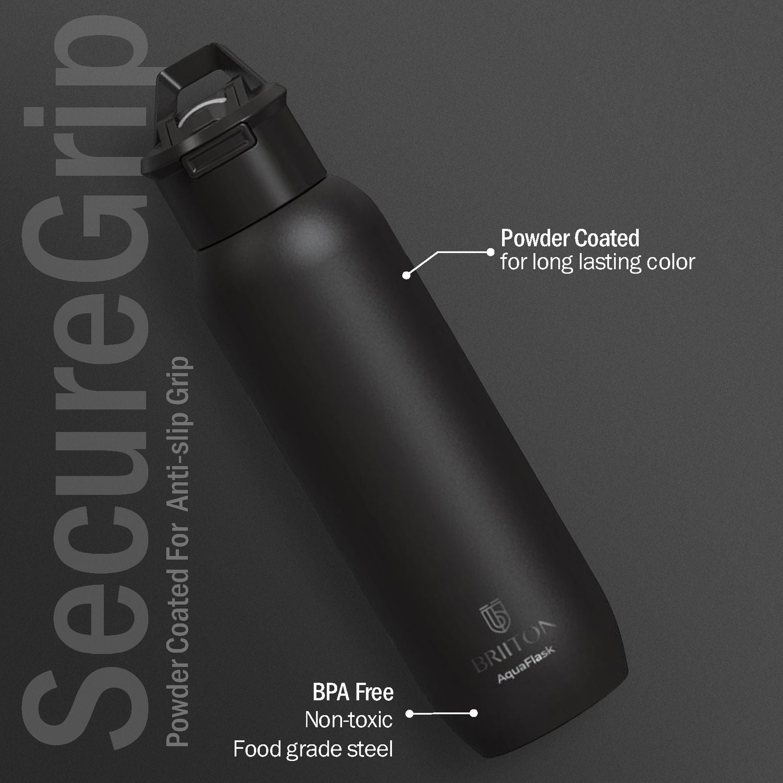 Briiton Christa  630ml | Double Wall Stainless Steel Water Bottle | Hot & Cold - 