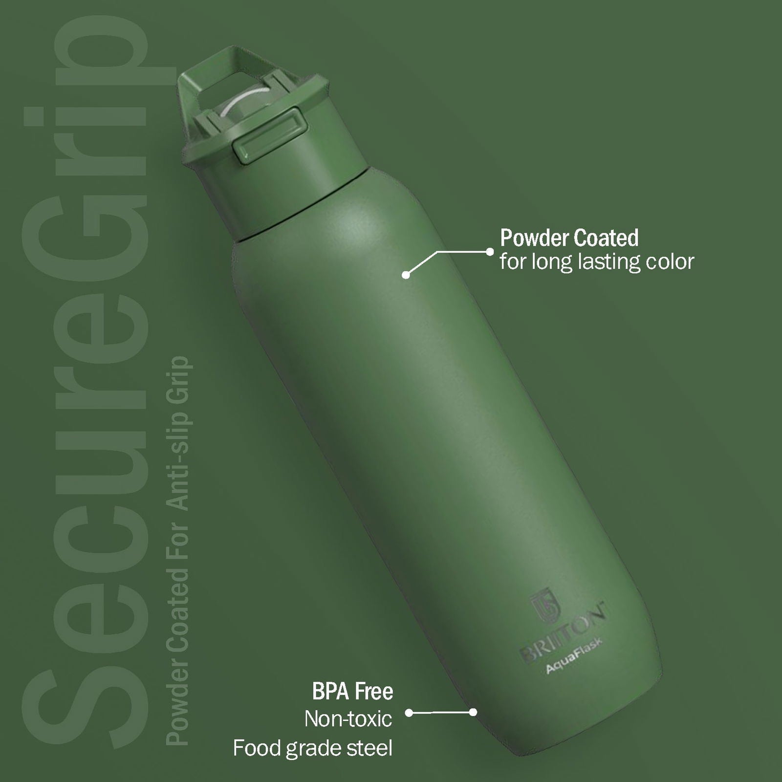Briiton Christa  630ml | Double Wall Stainless Steel Water Bottle | Hot & Cold - 
