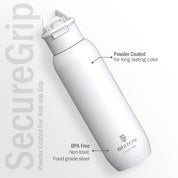 Briiton Christa  630ml | Double Wall Stainless Steel Water Bottle | Hot & Cold - 