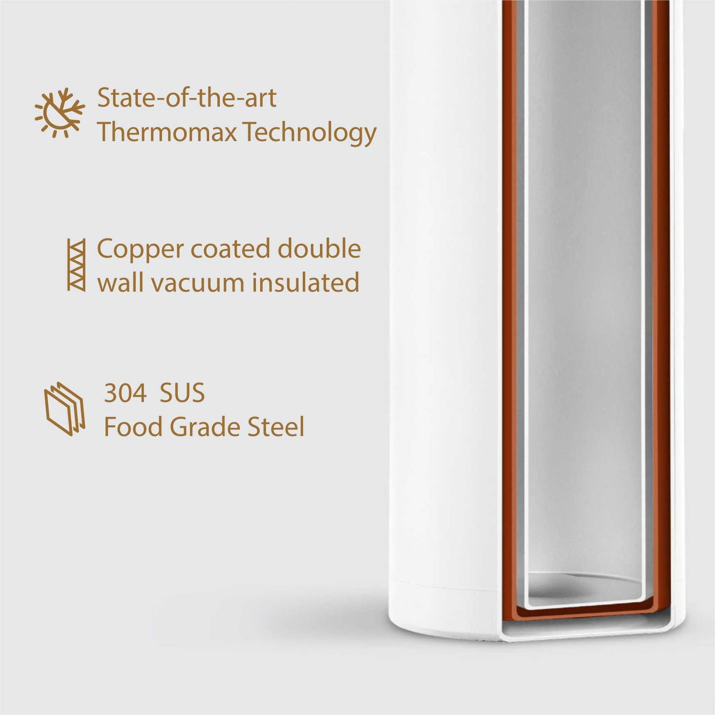 Briiton Flare Cola | Stainless Steel Water Bottle | Leakproof - 