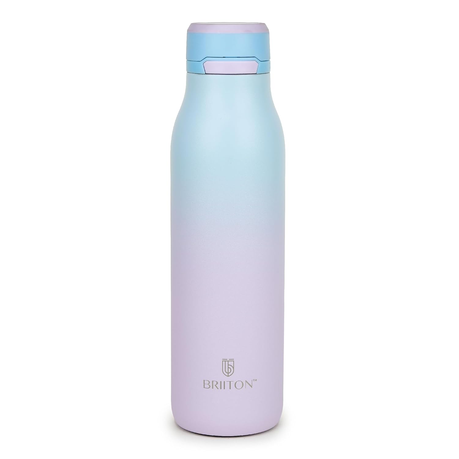 Briiton Jumper 750ml Stainless Steel Water Bottle | Copper Coated Vacuum Insulation  Secure Grip  Leakproof Easy Pour Cap - 