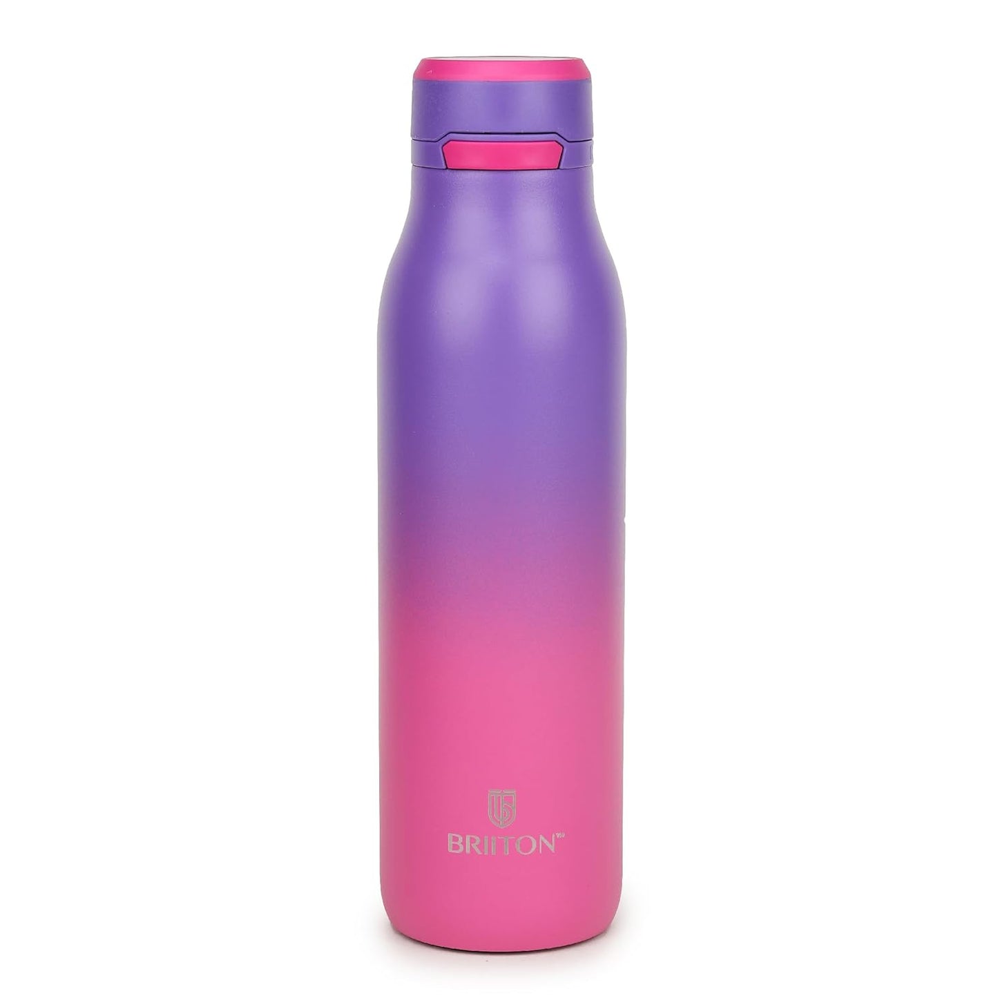 Briiton Jumper 750ml Stainless Steel Water Bottle | Copper Coated Vacuum Insulation  Secure Grip  Leakproof Easy Pour Cap - 
