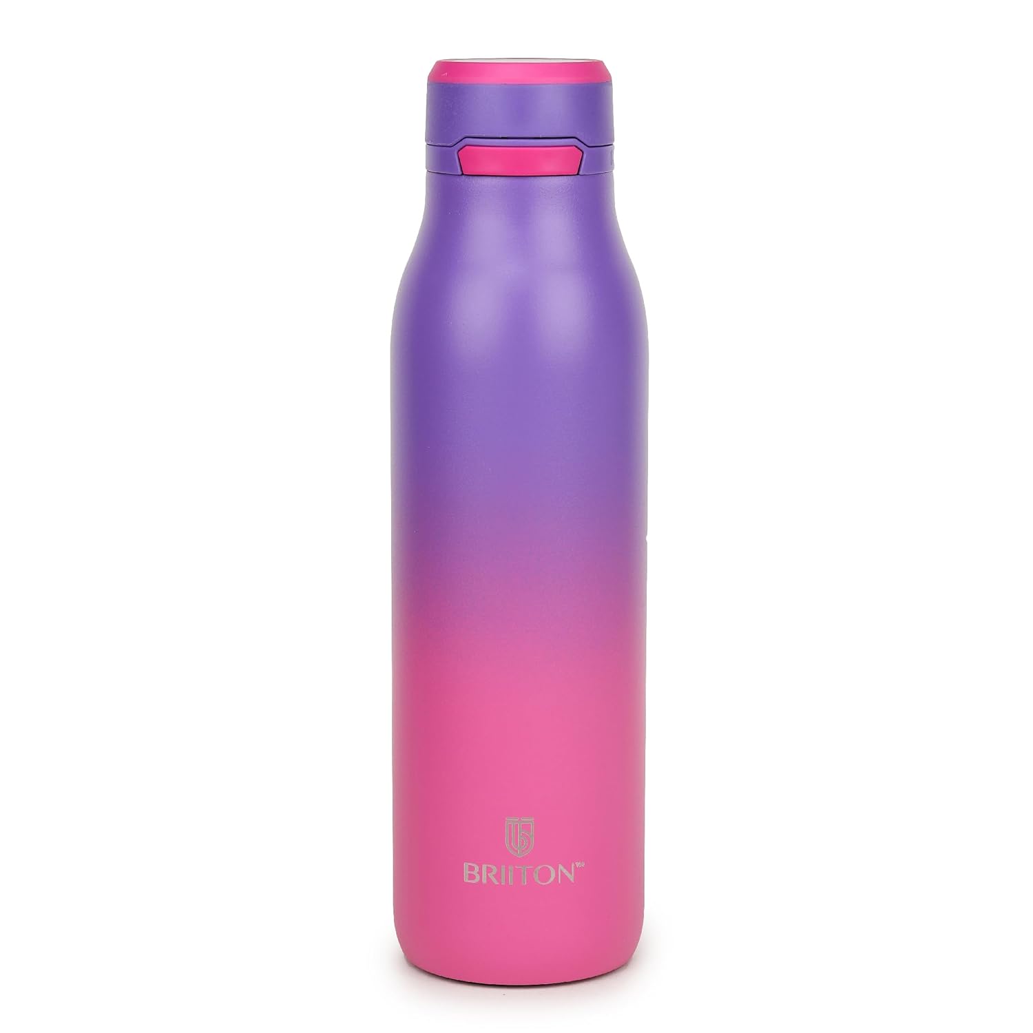Briiton Jumper 750ml Stainless Steel Water Bottle | Copper Coated Vacuum Insulation  Secure Grip  Leakproof Easy Pour Cap - 