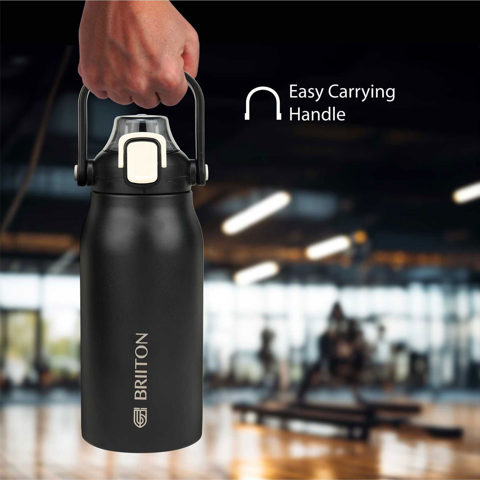 Briiton Nikola 1300ml Stainless | Steel Water Bottle | Leakproof Flask For Hot & cold - 