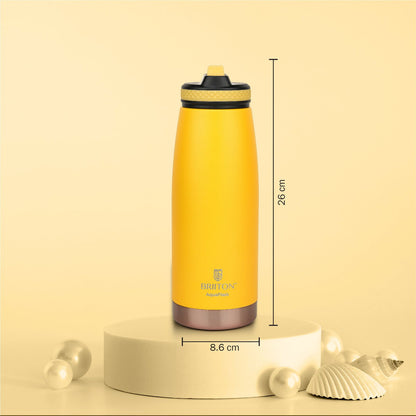 Briiton Oceano  1000ml | Stainless Steel Water Bottle | Copper Coated Vacuum Insulation | Hot & Cold Thermos - 