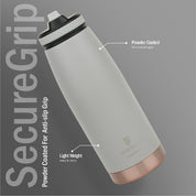 Briiton Oceano  1000ml | Stainless Steel Water Bottle | Copper Coated Vacuum Insulation | Hot & Cold Thermos - 