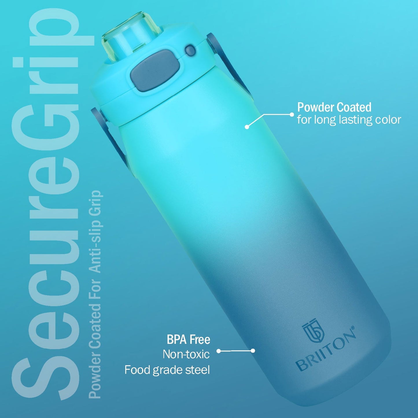 Britton Costa | Double Wall Stainless Steel Water Bottle | Leakproof - 