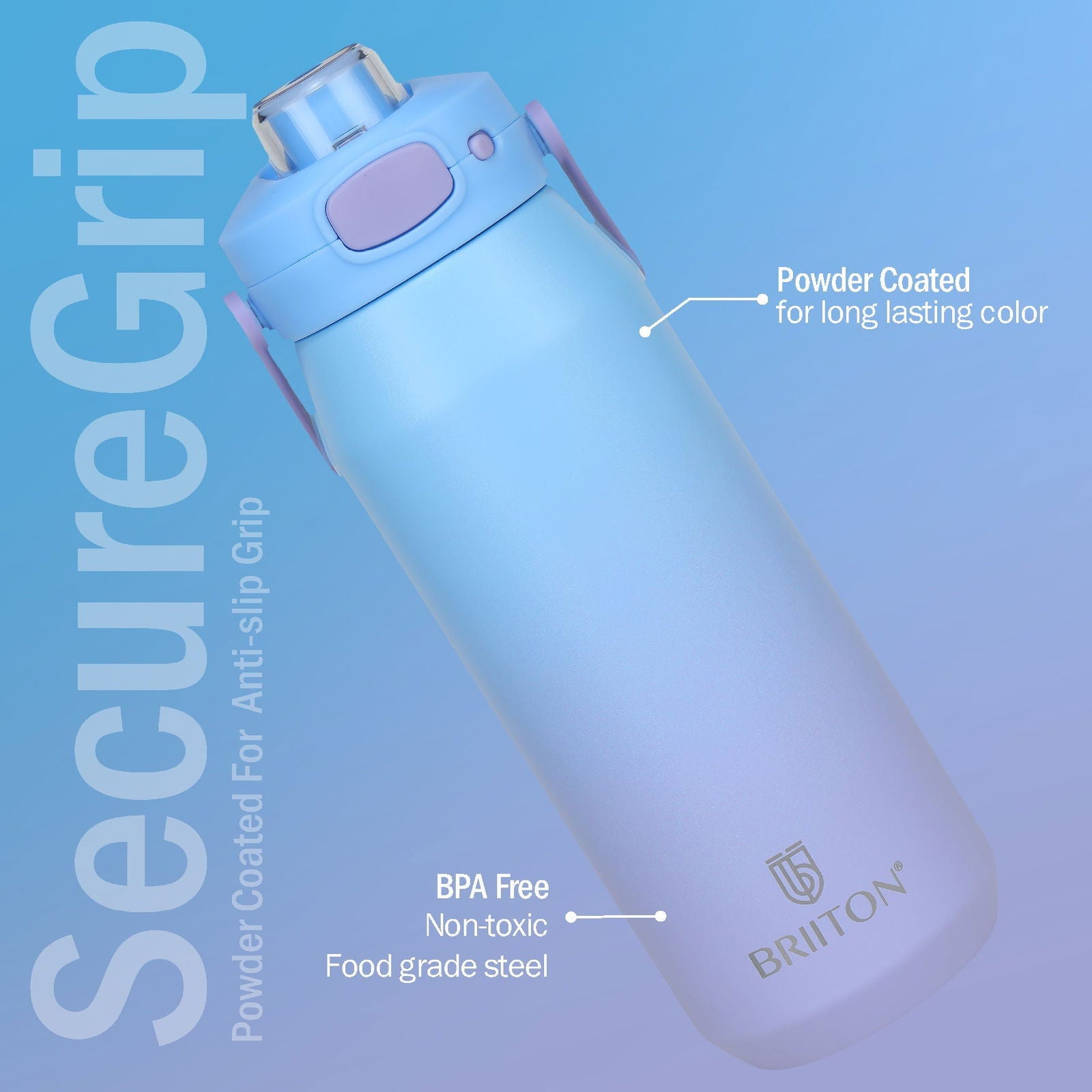 Britton Costa | Double Wall Stainless Steel Water Bottle | Leakproof - 