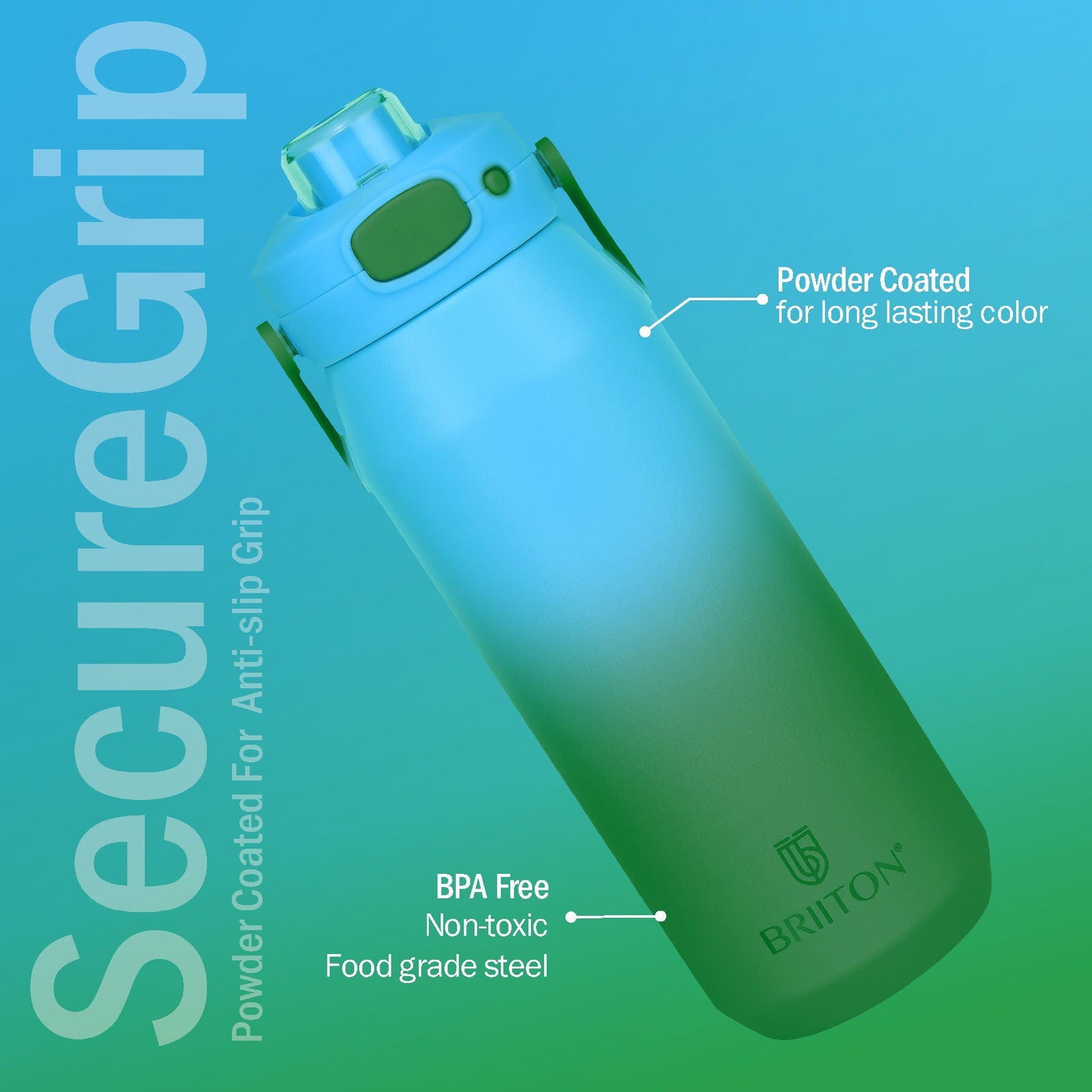 Britton Costa | Double Wall Stainless Steel Water Bottle | Leakproof - 