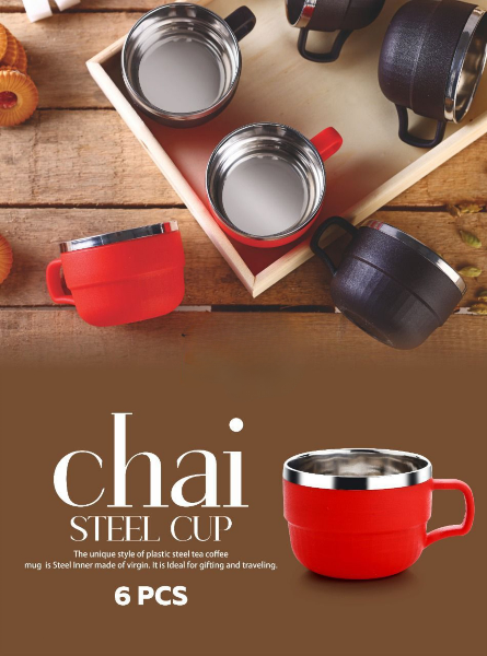 CHAI STEEL CUP ( 6 PCS SET ) - 