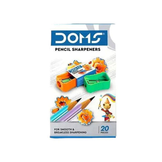 DOMS PENCIL SHARPENER 20 PCS PACK (Set of 1 Pack) - DOMS PENCIL SHARPENER 20 PCS PACK (Set of 1 Pack) - owleto