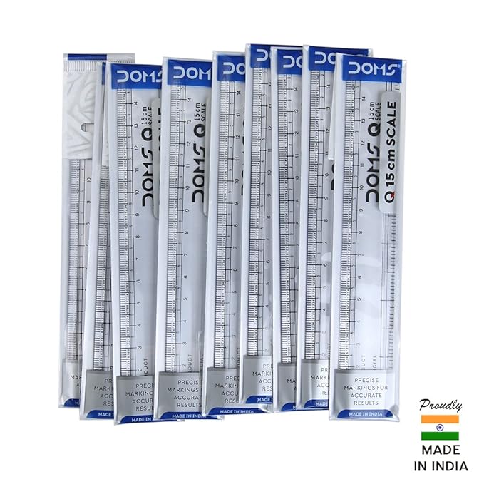 DOMS Q 15cm Ruler  (Set of 10) - DOMS Q 15cm Ruler (Set of 10) - owleto