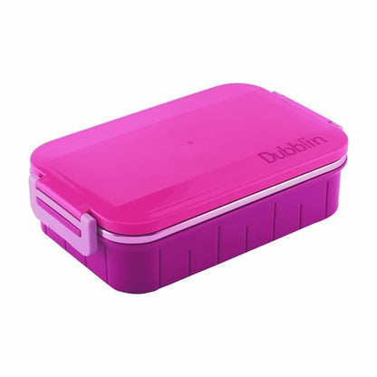 DUBBLIN Feast Stainless Steel Lunch Box Insulated Airtight Spill Proof with Spoon, sabzi Container Inside, 850 ml, Yellow - 