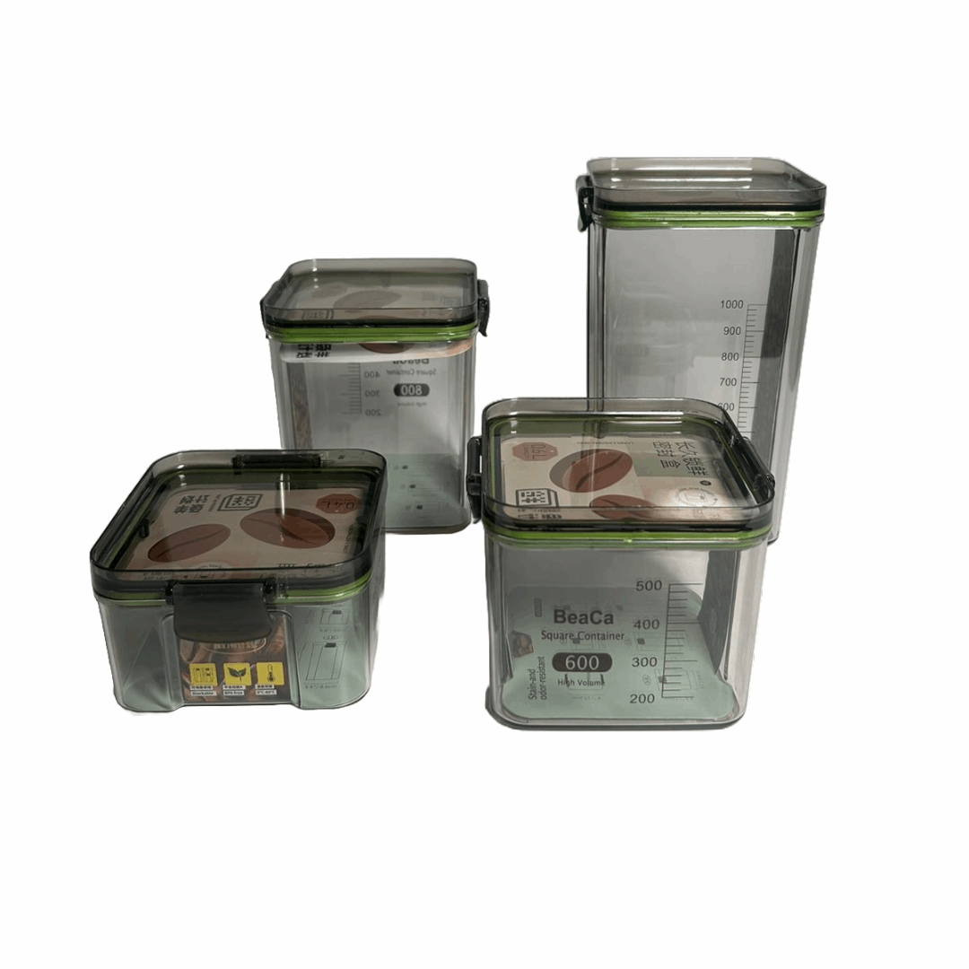 Food Safe Modular Plastic Square Airtight Containers - Food Safe Modular Plastic Square Airtight Containers - owleto