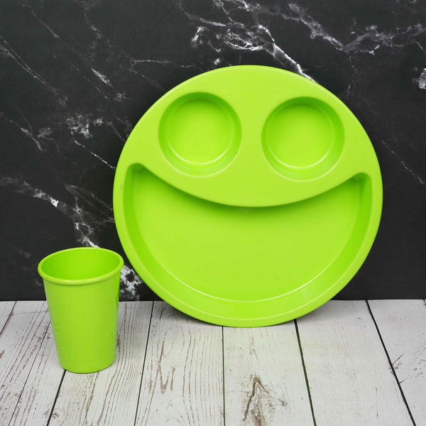 Grano Kids Smile Plate W/Glass