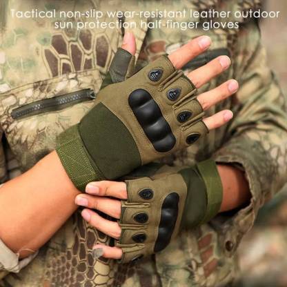Hiking,Cyclling,Travelling, Motorcycle Riding, Arm Shooting Gym Gloves (Pack of 1 Pair, Assorted) - 