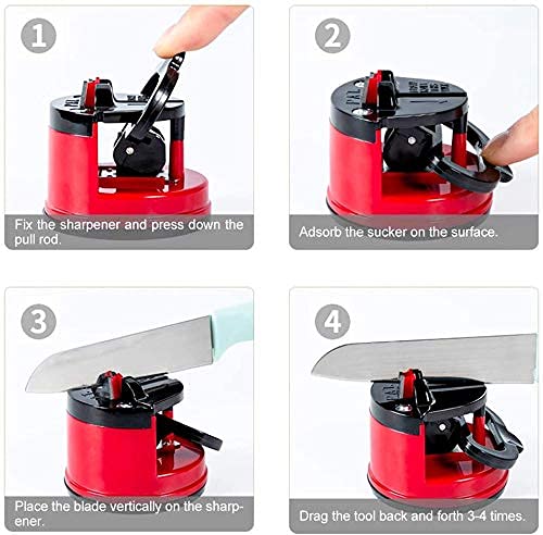 Knife Sharpener with Suction Pad for Kitchen Knife Tool for Household - 