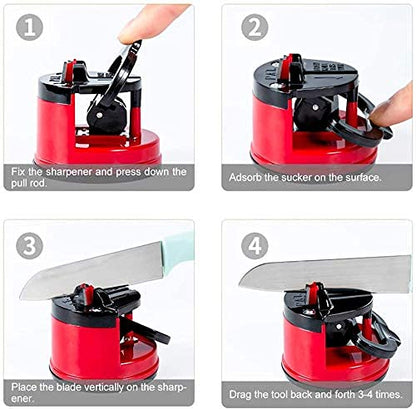 Knife Sharpener with Suction Pad for Kitchen Knife Tool for Household - 