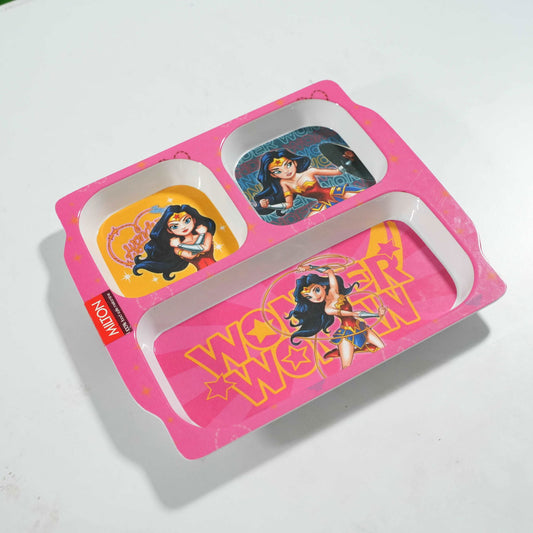 Melamine Kids Square Section Plate Milton Brand - Melamine Kids Square Section Plate Milton Brand - owleto