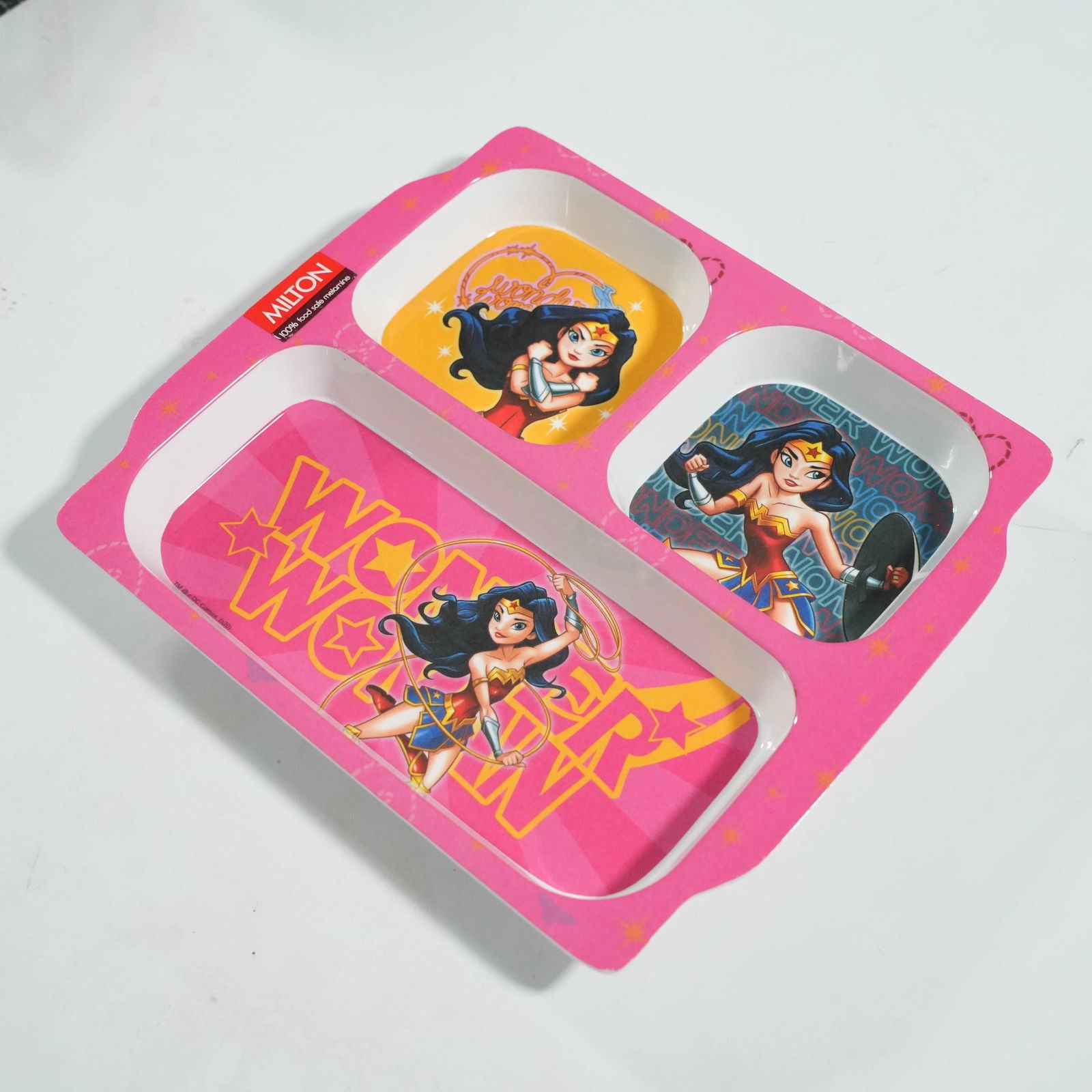 Melamine Kids Square Section Plate Milton Brand - Melamine Kids Square Section Plate Milton Brand - owleto