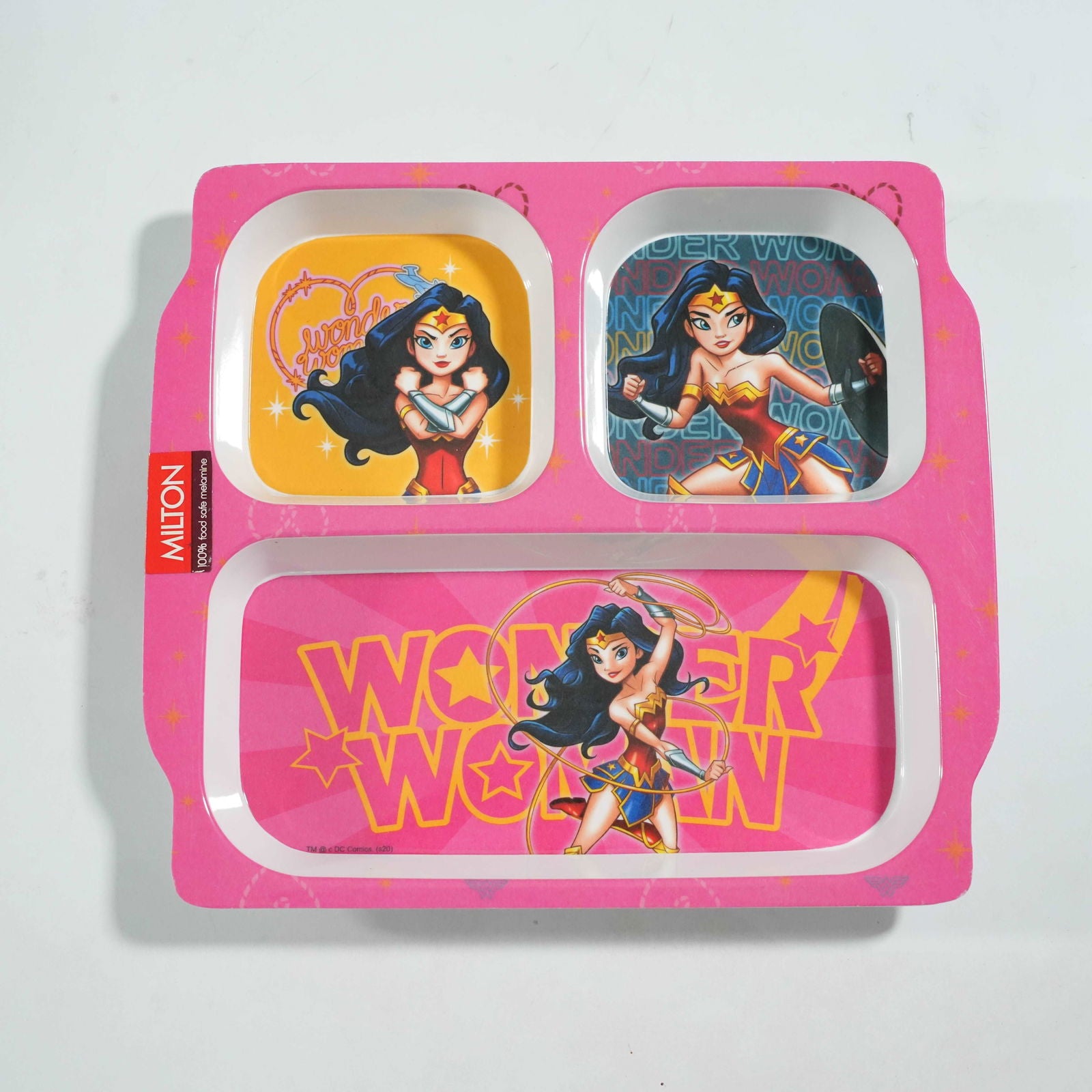 Melamine Kids Square Section Plate Milton Brand - Melamine Kids Square Section Plate Milton Brand - owleto