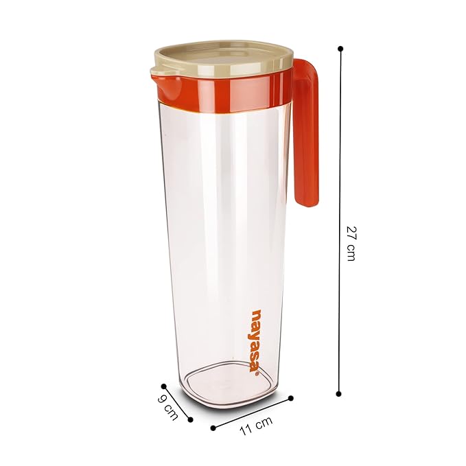 Nayasa Aaron Jug 1160 ML | Water Jug with Lid | Leakproof Lid - ARON NAYASA Jug 1160 ml - owleto
