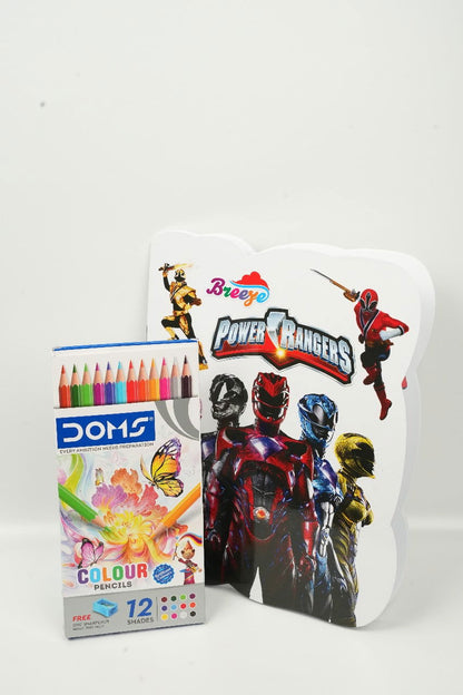 POWER RANGERS COLOURING BOOK COMBO WITH COLOUR PENCIL - 