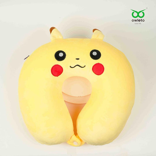 Pikachu Travel Neck Pillow - DreamRest for Sleeping in Flight, Car, Train & Airplane - Pikachu Travel Neck Pillow - DreamRest for Sleeping in Flight, Car, Train & Airplane - owleto