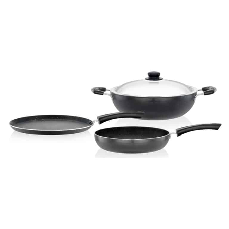 Premier Non Stick 4 Piece Set With Stainless Steel Lid - 
