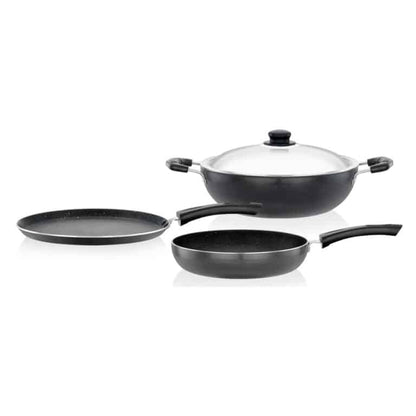 Premier Non Stick 4 Piece Set With Stainless Steel Lid - 