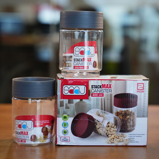 SAAJ Container 400 ml (Set of 2) | Plastic Kitchen Storage Container - SAAJ Container 400 ml (Set of 2) - owleto