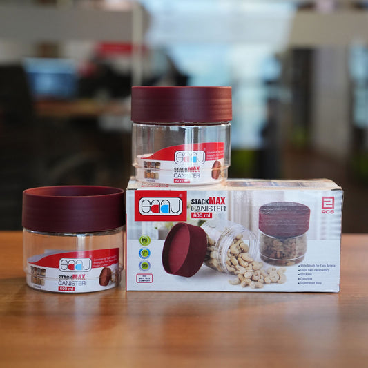 SAAJ Container 600 ml (Set of 2) | Plastic Kitchen Storage Container - SAAJ Container 600 ml (Set of 2) - owleto