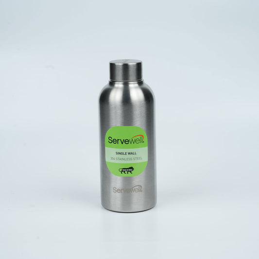 SERWEL OSAKA STAINLESS STEEL WATER BOTTLE 675ML-STEEL - SERWEL OSAKA STAINLESS STEEL WATER BOTLE 675ML-STEEL - owleto