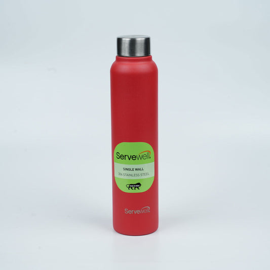 SERWEL SLEEK STAINLESS STEEL WATER BOTTLE 600ML-SOLID - SERWEL SLEEK STAINLESS STEEL WATER BOTLE 600ML-SOLID - owleto