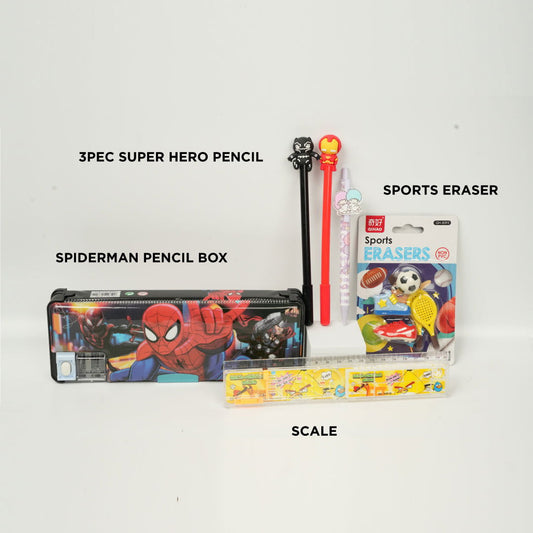 SPIDERMAN COMBO SCHOOL SET FOR KIDS - 