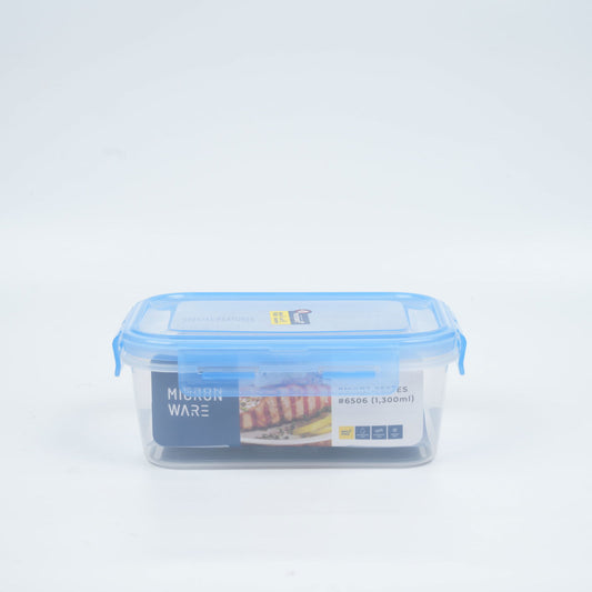 SUPER LOCK & FRESH (SMART) RECTANGLE 1300ML |  Plastic Storage Container , Transparent Clear - SUPER LOCK (SMART) RECTANGLE 1300ML - owleto