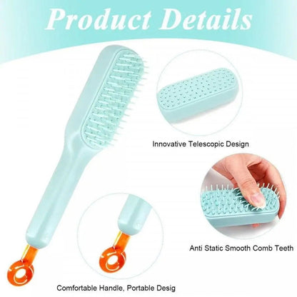 Self-cleaning Anti-static Massage Comb for Adults and Kids - 