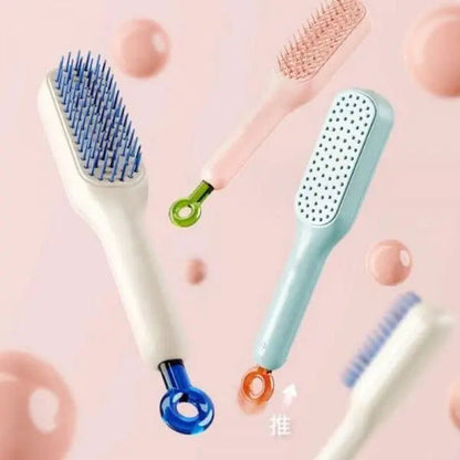 Self-cleaning Anti-static Massage Comb for Adults and Kids - 