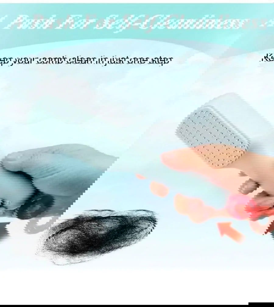 Self-cleaning Anti-static Massage Comb for Adults and Kids - 