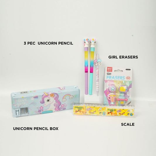UNICORN COMBO SCHOOL SET FOR KIDS - 